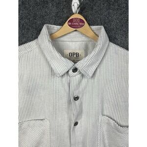 OPB Men's Long Sleeve Ivory Corduroy Collard Casual Outdoors Shirt XL
